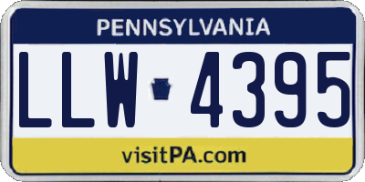 PA license plate LLW4395
