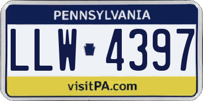 PA license plate LLW4397