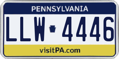 PA license plate LLW4446