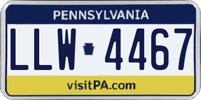 PA license plate LLW4467