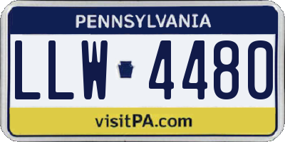 PA license plate LLW4480