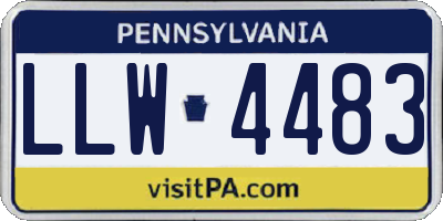 PA license plate LLW4483