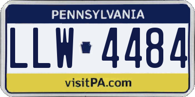 PA license plate LLW4484