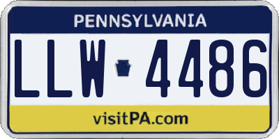 PA license plate LLW4486
