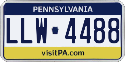 PA license plate LLW4488