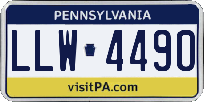 PA license plate LLW4490