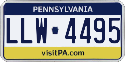PA license plate LLW4495