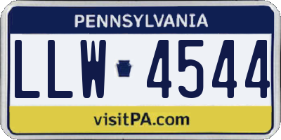 PA license plate LLW4544