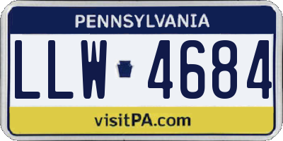 PA license plate LLW4684