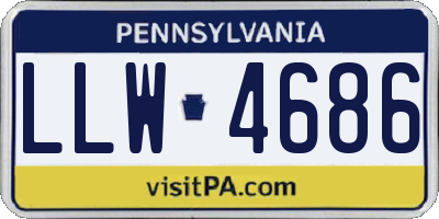 PA license plate LLW4686