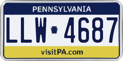 PA license plate LLW4687