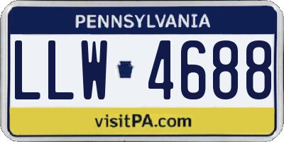 PA license plate LLW4688