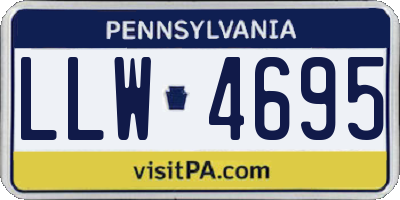 PA license plate LLW4695