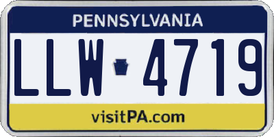 PA license plate LLW4719
