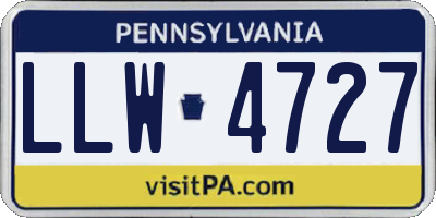 PA license plate LLW4727