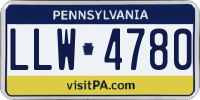 PA license plate LLW4780