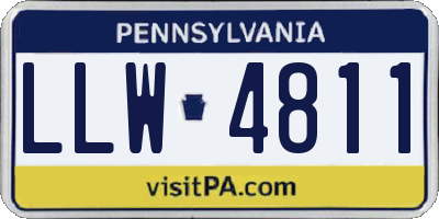 PA license plate LLW4811