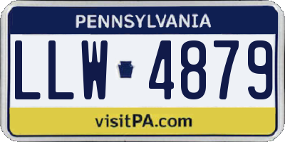 PA license plate LLW4879