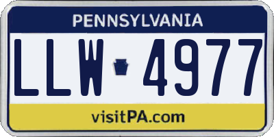 PA license plate LLW4977
