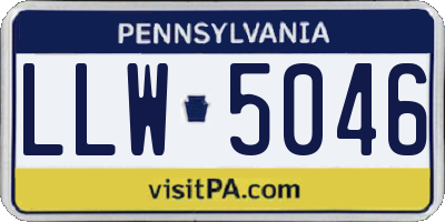 PA license plate LLW5046