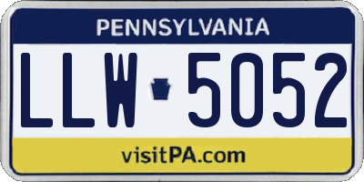 PA license plate LLW5052