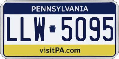 PA license plate LLW5095