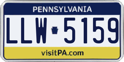 PA license plate LLW5159