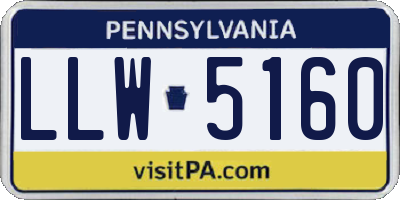PA license plate LLW5160