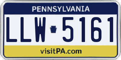 PA license plate LLW5161