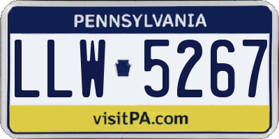 PA license plate LLW5267