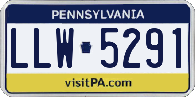 PA license plate LLW5291