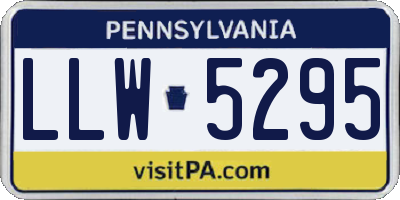 PA license plate LLW5295