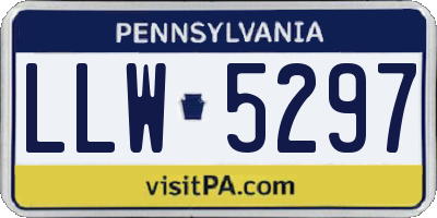 PA license plate LLW5297