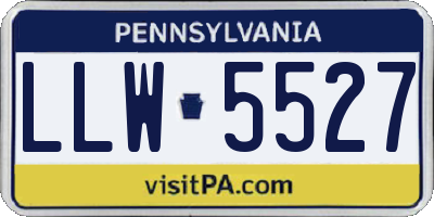 PA license plate LLW5527