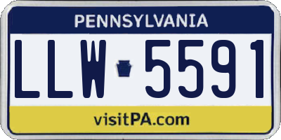 PA license plate LLW5591