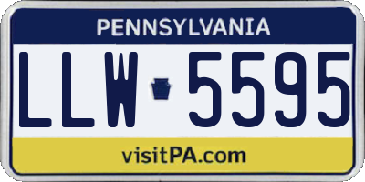 PA license plate LLW5595