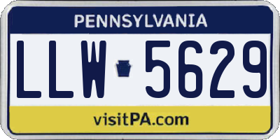 PA license plate LLW5629