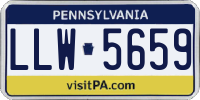 PA license plate LLW5659