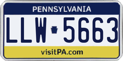 PA license plate LLW5663