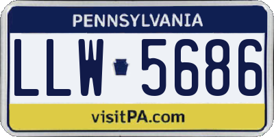 PA license plate LLW5686