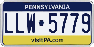 PA license plate LLW5779