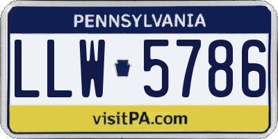 PA license plate LLW5786
