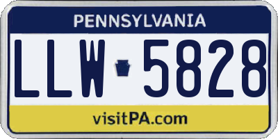 PA license plate LLW5828