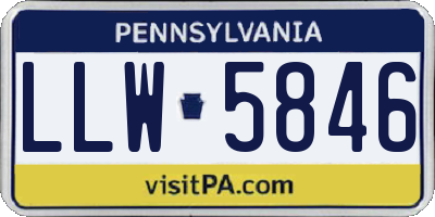 PA license plate LLW5846