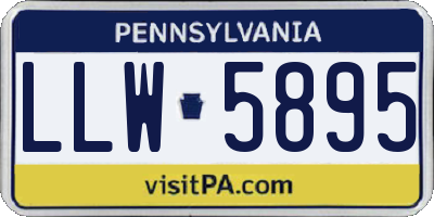 PA license plate LLW5895