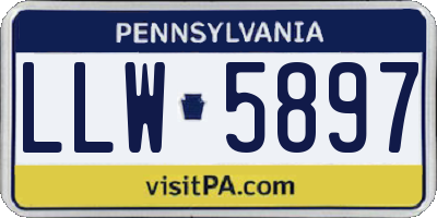 PA license plate LLW5897