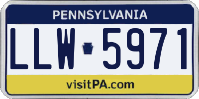 PA license plate LLW5971