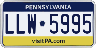 PA license plate LLW5995