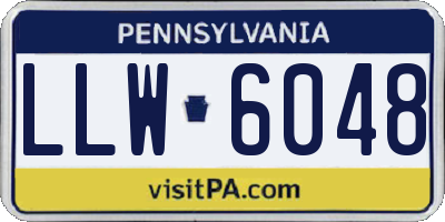 PA license plate LLW6048