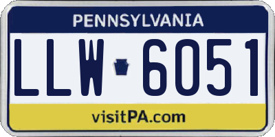PA license plate LLW6051